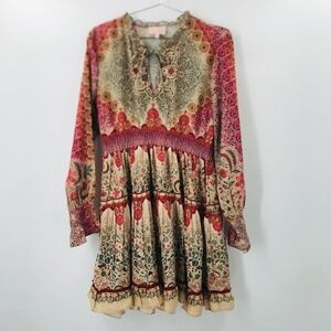 Siddhartha Bansal Dakota Long Sleeve Peasant Mini Dress Size Small